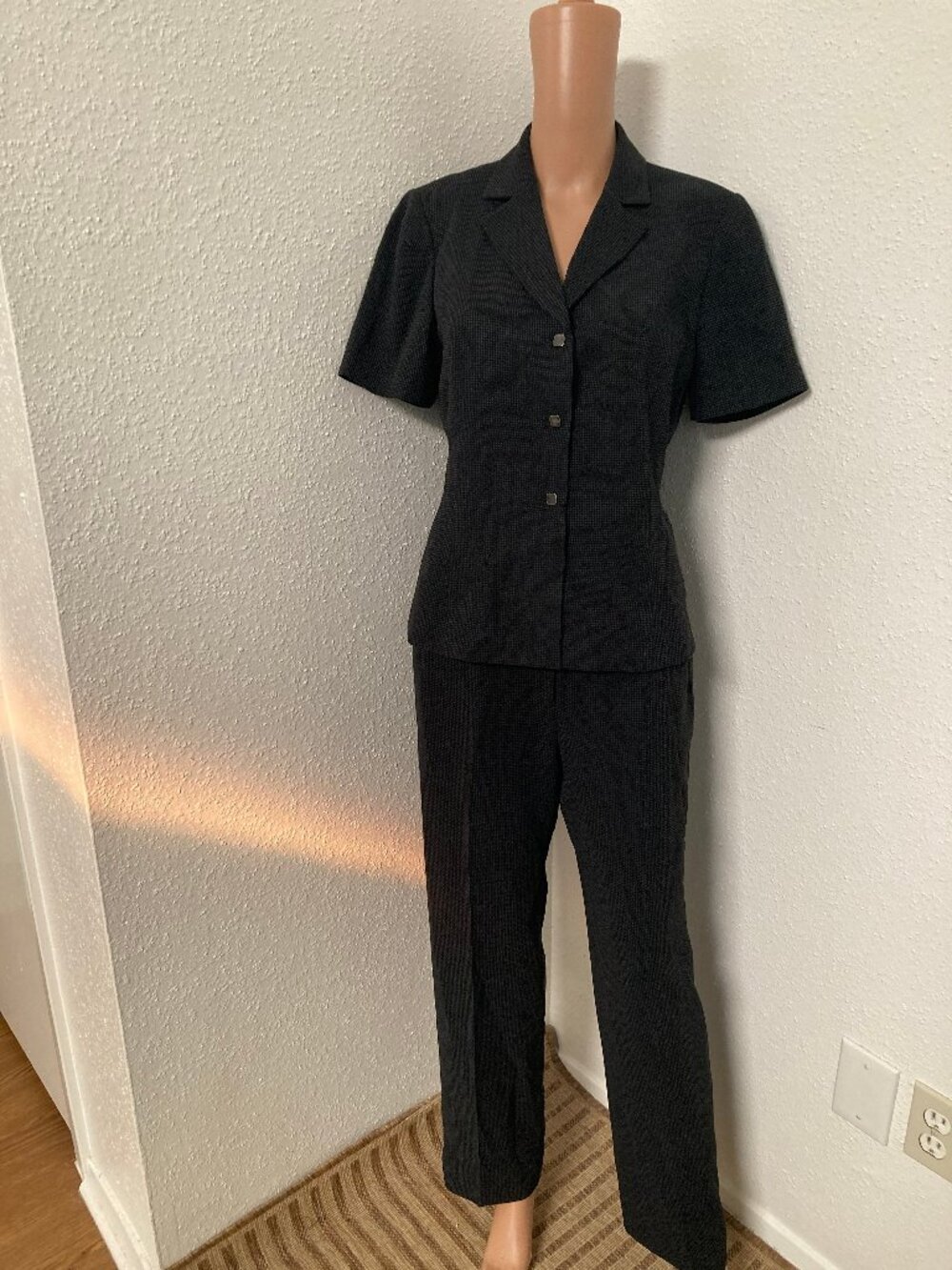 Vintage Stresa Women's Short Sleeve 2pc Pant Suit Pantsuit